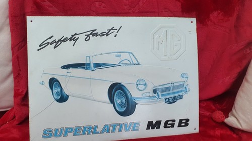 Vintage superlative mgb - vintage, sign