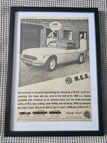 Vintage car poster mg mgb - car,