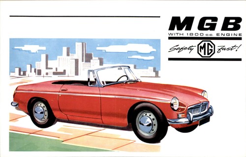 Mgb sports car advertising - mgb,