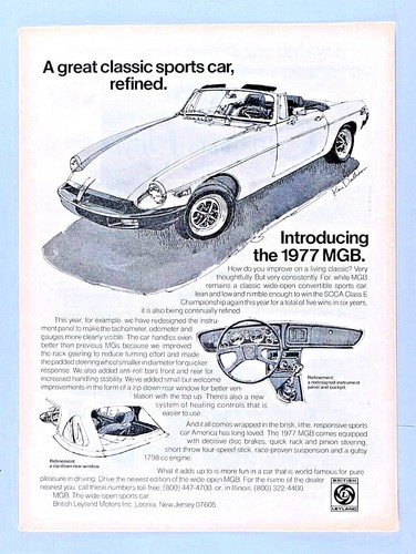 1977 mgb vintage - great, classic