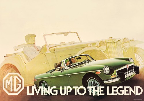 Mgb roadster green classic - mg,