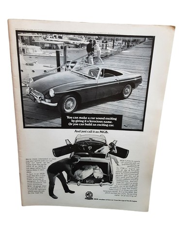 1967 mgb sports car vintage - mgb, ad