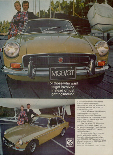1972 mgb yellow coupe - mgb/gt,