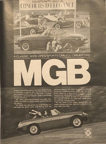 1978 mgb convertible print - convertible, ad