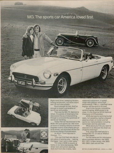 1972 mgb sports car - sports,