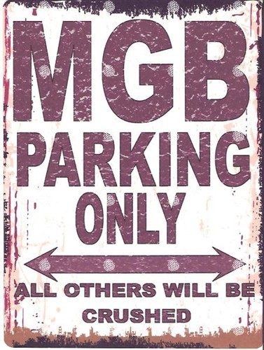 Mgb metal wall sign - wall, car