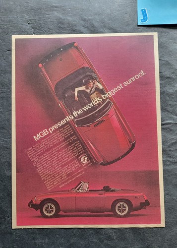 Mgb sunroof sports car promo - car,