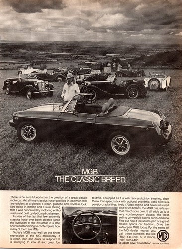 Mgb vintage magazine - magazine, ad