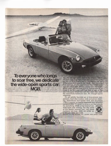 1976 mgb vintage print - 1976,