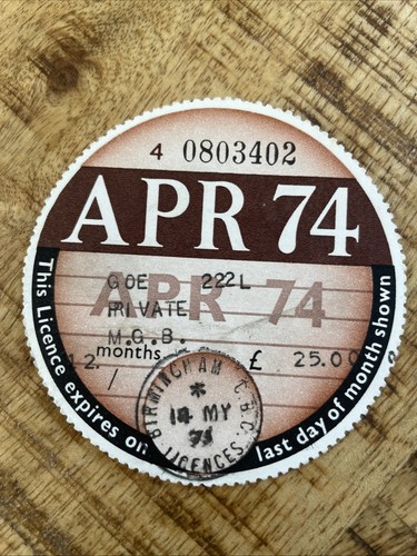 Old vintage tax - old, april