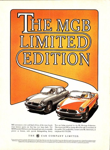 Original 1981 advert - original, mgb