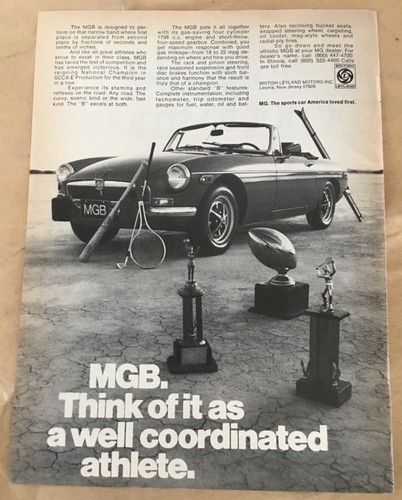 Mgb sports car print - print, ad