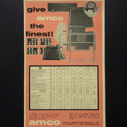 Amco mgb porsche tr4 - mg,
