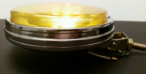 Round amber glass chrome