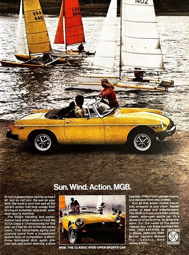 1978 mgb genuine vintage print - 1978,