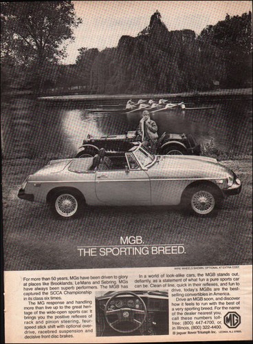 1980 vintage mgb - ad, car