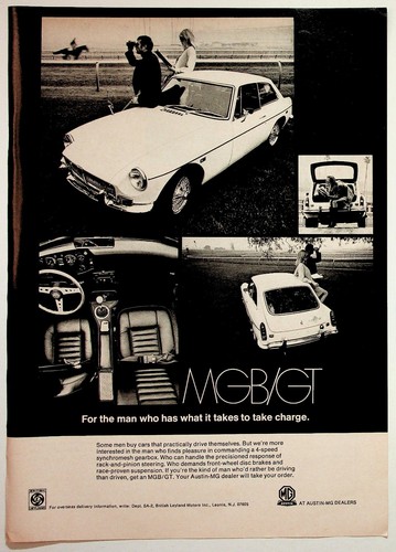 Vintage mgb car print - vintage,