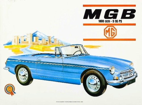 Vintage 1960s mgb roadster - mg,