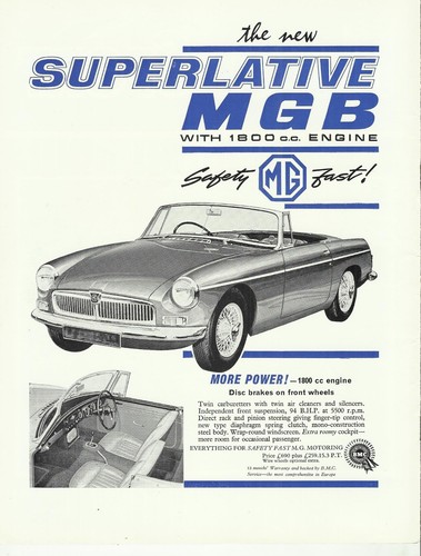 Mgb roadster original 1962 - mgb,
