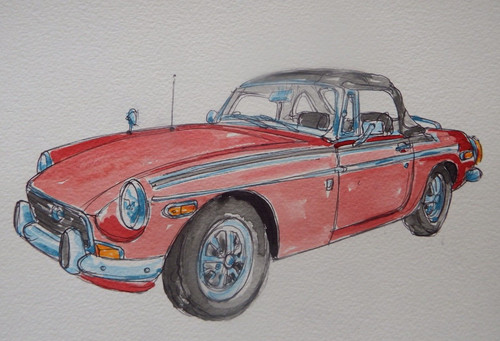 Watercolour painting vintage - painting,